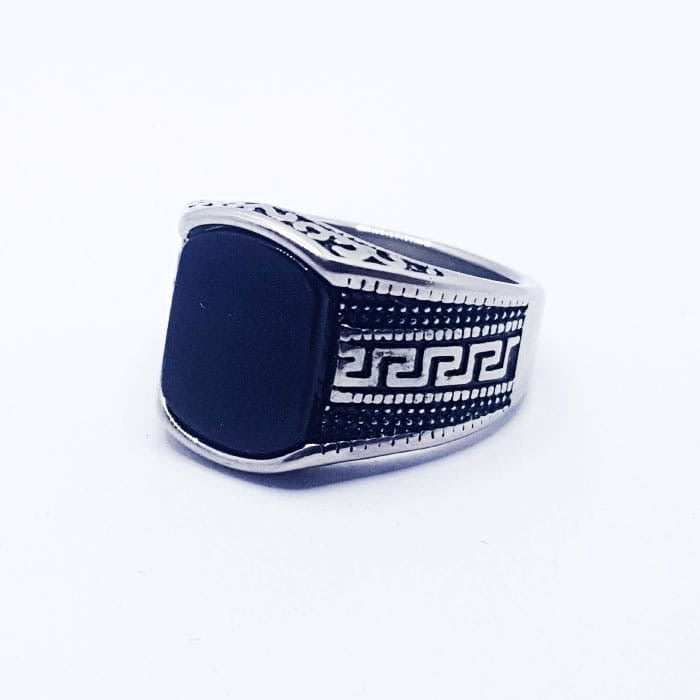 Turkish style Italian Ring Blue stone model for boys and men