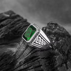 New italian Ring Green stone model for men and boys